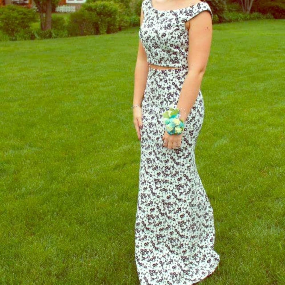 2-piece floor length gown